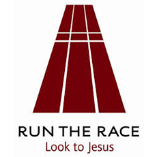 Run the Race Look to Jesus Logo